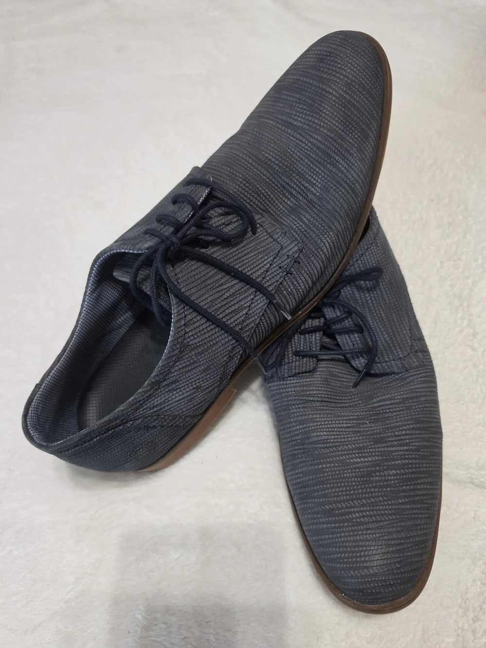 Steve Madden men's casual oxford dress shoes Textured, patterned finish Sz 13